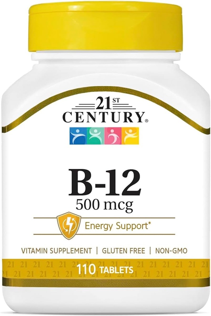 21世纪 B-12 500 mcg 平板电脑,110-Count (Pack of 2)