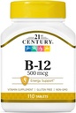 21世纪 B-12 500 mcg 平板电脑,110-Count (Pack of 2)