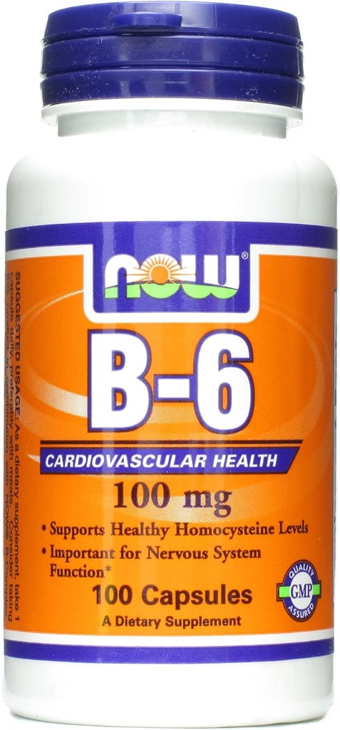 现在食品 B6 100mg Capsules, 100 CT