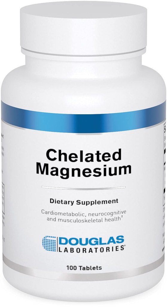 道格拉斯实验室 Chelated Magnesium | 支持能量代谢,心脏,骨骼肌肉和神经系统 | 100平板