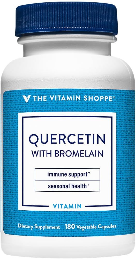 维生素Shoppe Quercetin 与布洛梅兰,抗氧化剂,支持全季节健康免疫(180 Capsules)