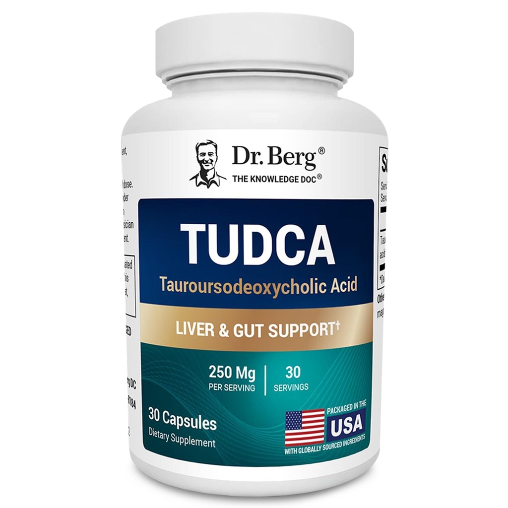 Berg TUDCA博士的补编(Tauroursodeoxycholic Acid) -- -- 利弗健康、Bile流、Gallbladder支持和消化健康强有力的公式* -- 30个卡普尔