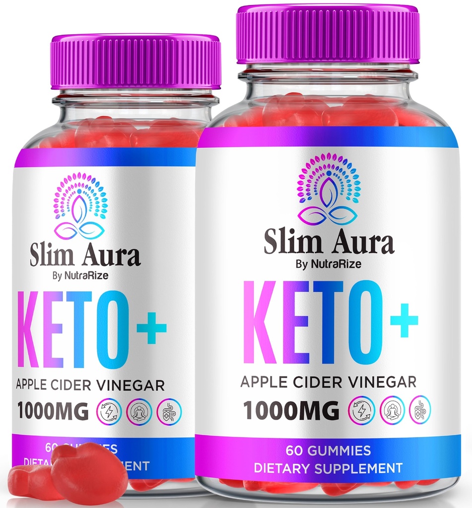 (2 pack) Slim Aura Keto ACV Gummys, 官方 Slim Aura Keto Gummys for体重损失, 天然 Keto Plus 苹果苹果 苹果 苹果 Vider Vinegar Gummy, Premium Keto+ACV Formula, SlimAura ACV Keto Gomitas (120 Gummys)