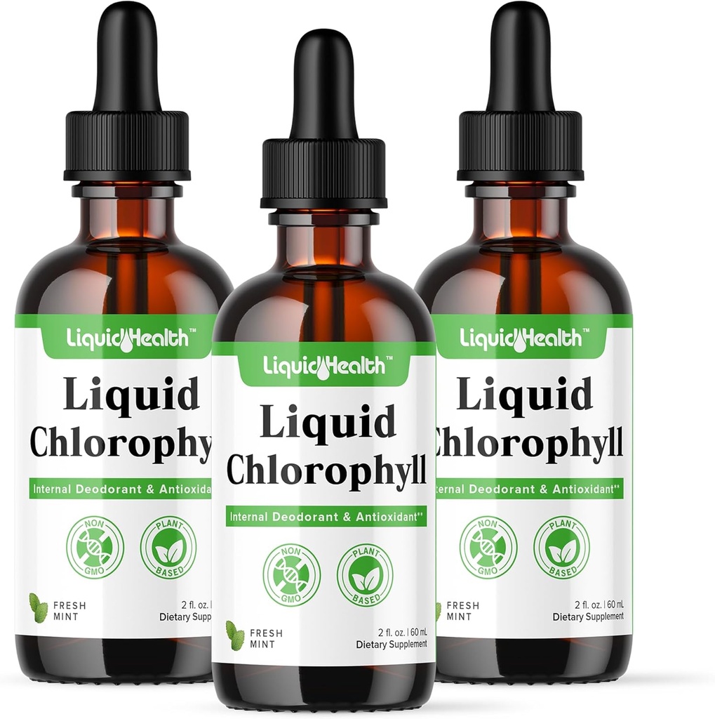 LIQUIDHEALTH 液态氯酚滴 - 内除臭剂、抗氧化剂、肝脏解毒剂、免疫支持、肾脏坏呼吸、减量Appetite、毛发和皮肤健康Collagen - Vegan、非GMO(3包)