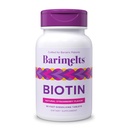 BariMelts Biotin 5000mcg, 90个速溶药片(3-Month Supplement), 妇女无糖植物维生素, 天然草莓火焰