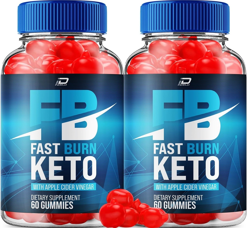 Fast Burn Keto ACV Gummies Supplement - FastBurn Keto + ACV Weight Management Gummies Apple Cider Vinegar 1000MG, Fast Burn Keto Gummies Reviews, Vitamin B12 (2 Pack - 120 Gummies)
