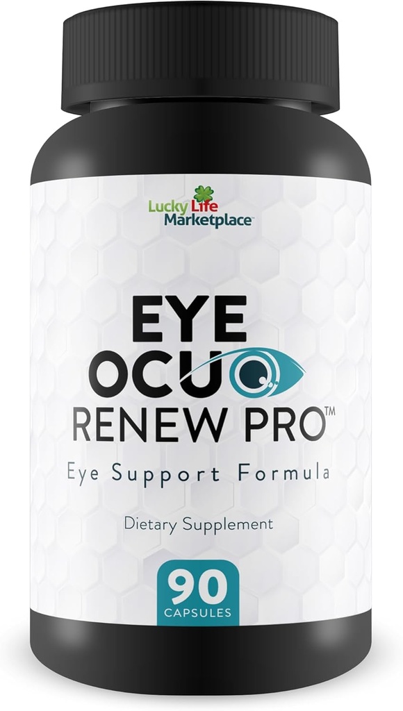 Eye Ocuo 更新 Pro - 眼健康支持 - 促进健康视觉日与夜 配有视觉补充 - 帮助减少眼片、眼压、带有视觉维生素的模糊视觉、矿物和草药