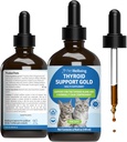 Pet Wellbeing Thyroid Support Gold for Cats - Supports Healthy Thyroid Gland Function in Cats, Normal Metabolism, Bugleweed, Lemon Balm - Veterinarian-Formulated Herbal Supplement 4 fl oz (118 ml)