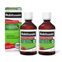 Robitussin 成人最大力量 咳嗽加胸腔摄入 DM Max, 咳嗽抑制剂和预期剂 Raspberry Flavor, 8 Fl Oz x 2