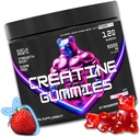 Creatine Gummys配有L-Carnitine的男子和女子——5g Creatine 单水合物/服务 支持肌肉生长 = 恢复 = 耐力 = 力量和劳动 性能 = 糖无 = = 维加 = 5000mg