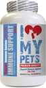 我爱我的PETS LLC Immune Dog Treats - PET Immune Supports - 狗和猫 - 助推 - 健康 - 对狗的牛奶酸盐 - 60 Treats (1瓶)