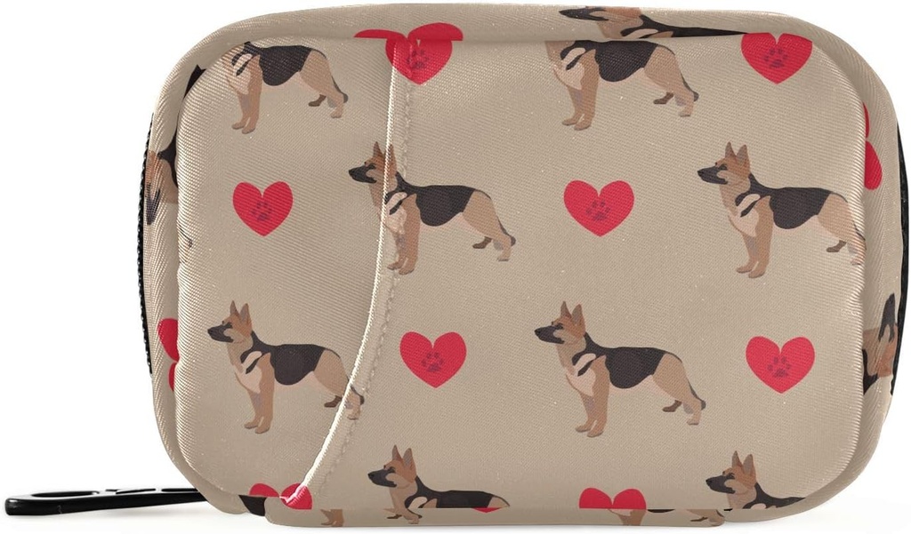 药盒 德国牧羊犬心 7日 药盒案 旅行 药盒组织者 带Zipper Portable Weekly Vitamin Medicine 补充 Holder Pouch Bag