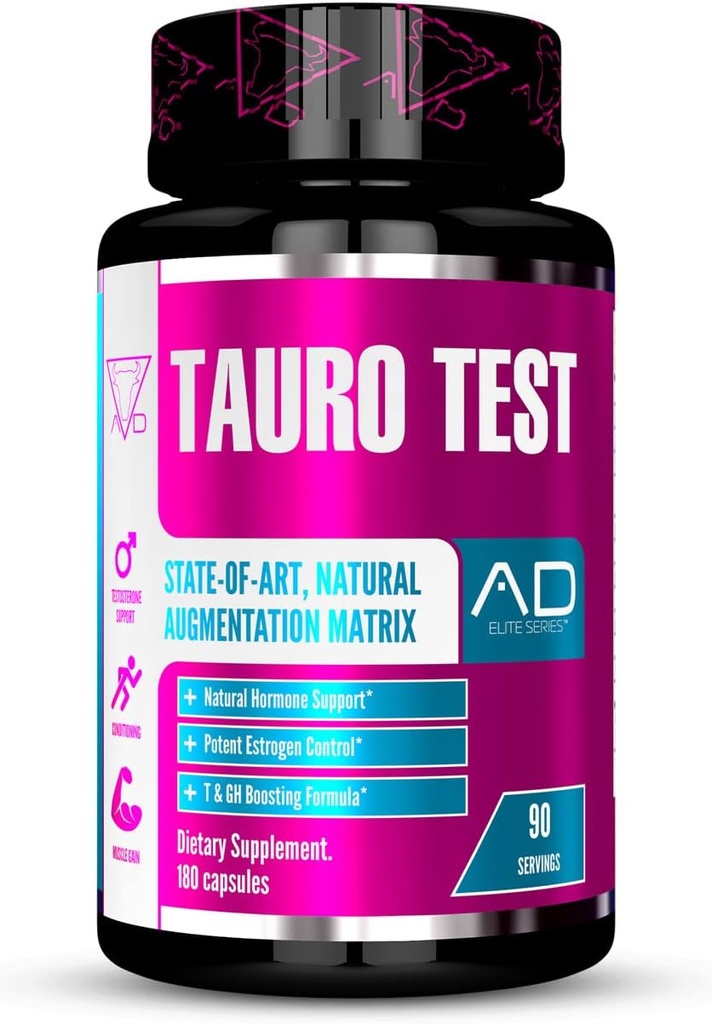项目AD Tauro测试,睾丸酮支持,有条件,增强肌肉生长和蛋白质储存,Hormone Powerhouse(90架)