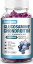 1 Pack 3000mg Glucosamine Chondroitin 与 MSM Gummys & Elderberry, 超强联合支援健康, 灵活性,抗氧化剂, 成人免疫补充Gummy, 男女60个计数