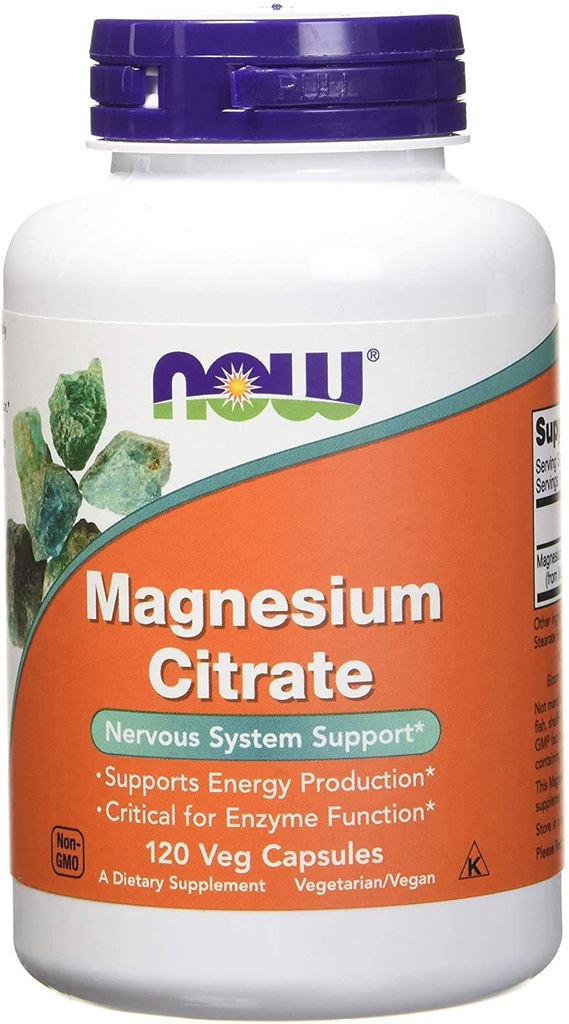 现在食品 镁 Citrate 400 Miggram 120 Veg Capsules (Pack of 2).