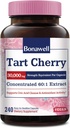 Bonawell Tart Cherry 60:1 提取量, 3000mg 强度,由蒙莫伦尼塔特樱桃制成,威力强大的Uric酸清洁剂,8个月供应量,240卡普尔