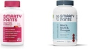 SmartyPants Gummy Multivitamin for Women 50 and Over: Omega 3鱼油(EPA/DHA),Metrofolate & Multivitamin for Men, Gummys: Omega 3鱼油(EPA/DHA),Metrofolate, CoQ10