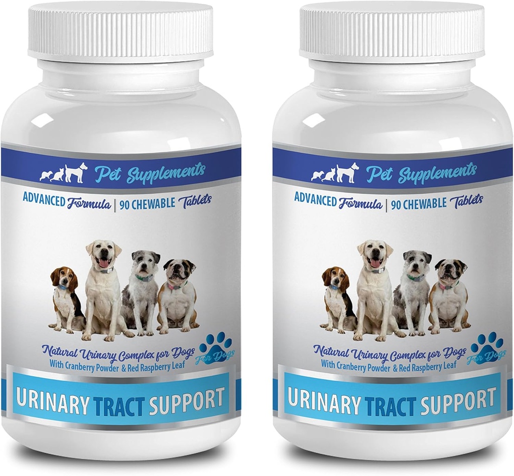 PET Suppments & Nutritions LLC 狗失禁 天然 - 狗尿道切除支持 - 天然 Cranberry 溶液 - 刀锋健康 - 兽医推荐 - 狗尿道治疗 - 2瓶(180 治疗)