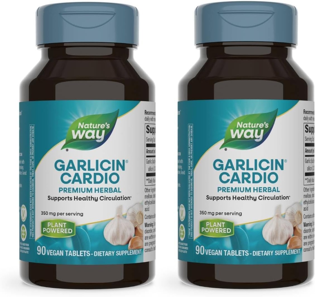 自然之道 大蒜 Cardio Premium 草药健康循环支持* 每服90毫克