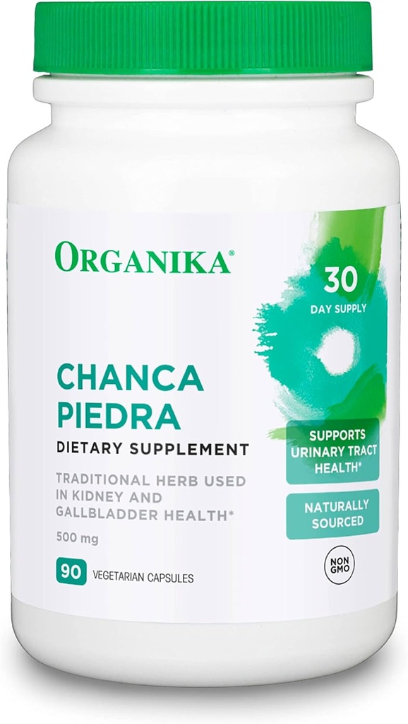Organika Chanca Piedra 500毫克尿道阻塞、肾和盖尔布拉德辅助、尿道、清洁-90瓦卡