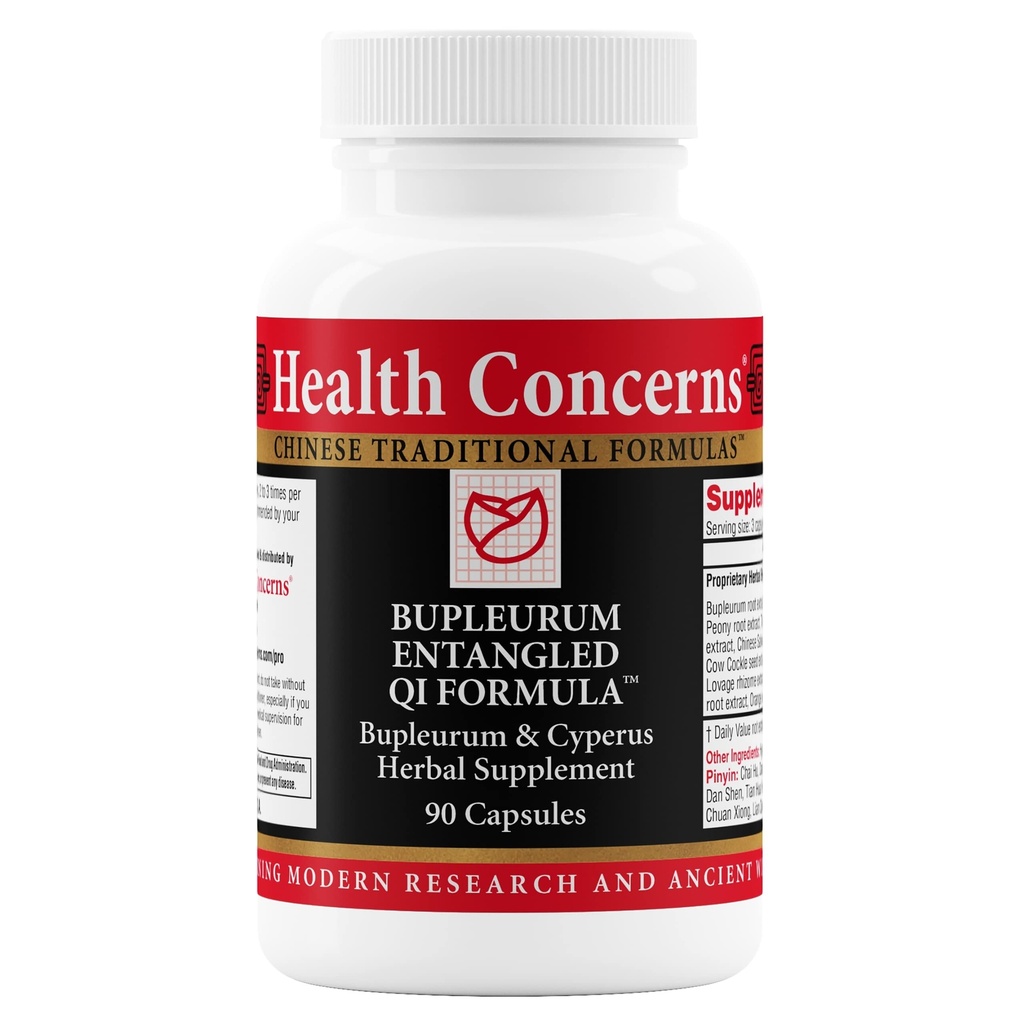 健康关注 Bupleurum Entangled Qi公式 – 女性激素平衡与节奏支持补编 – 传统中国草药公式 – 血流生命 Qi cleanse – 90 Capsules
