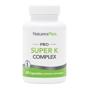 NaturesPlus PRO 超级 K 复合体 - 60 Capsules - 促进健康钙代谢 - 包括维生素 K1 & K2 - 非GMO, Vegan & Gluten Free - 60 services
