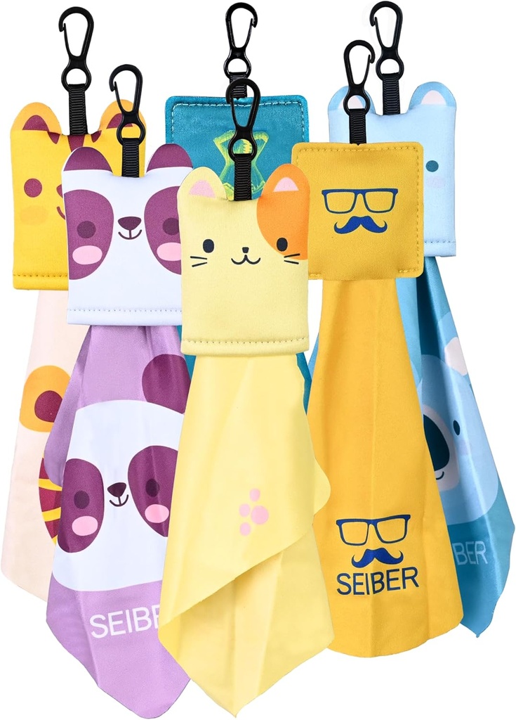 SEIBER Glasses Cleaning Cloth,Microfiber Cleaning Cloths,Eyeglasses Clean Cloths,Glass Cleaning Cloths for Glasses Sunglasses Eyeglasses Lens Camera Cell Phone Screens (6 Pack)