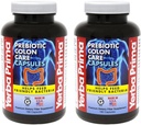 Yerba Prima Prebiotic Colon Care Capsules Deatary Fiber, 180 Counter, (Pack of 2) - 五种形式的纤维加FOS Prebiotics 补充 - 可溶性和不溶于规律性和消化性支持