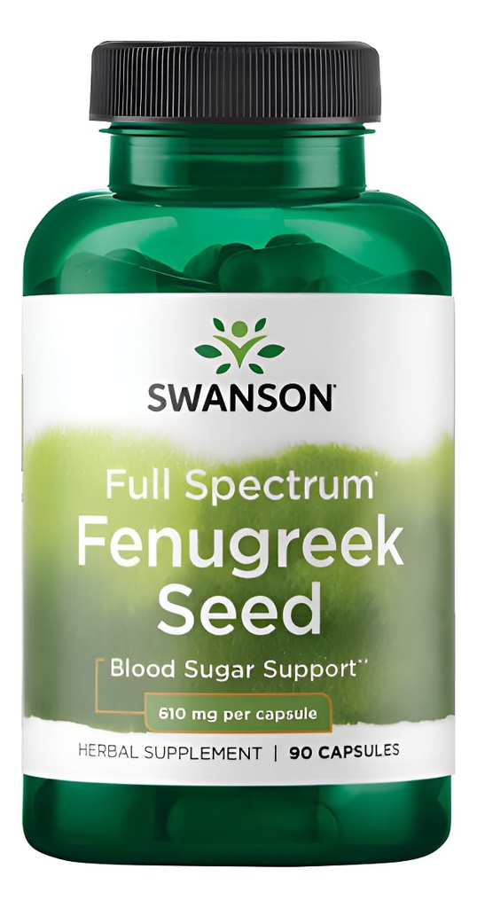 Swanson Full Specturm Fenugreek种子 - 草药补充剂 - (610毫克90卡普勒)