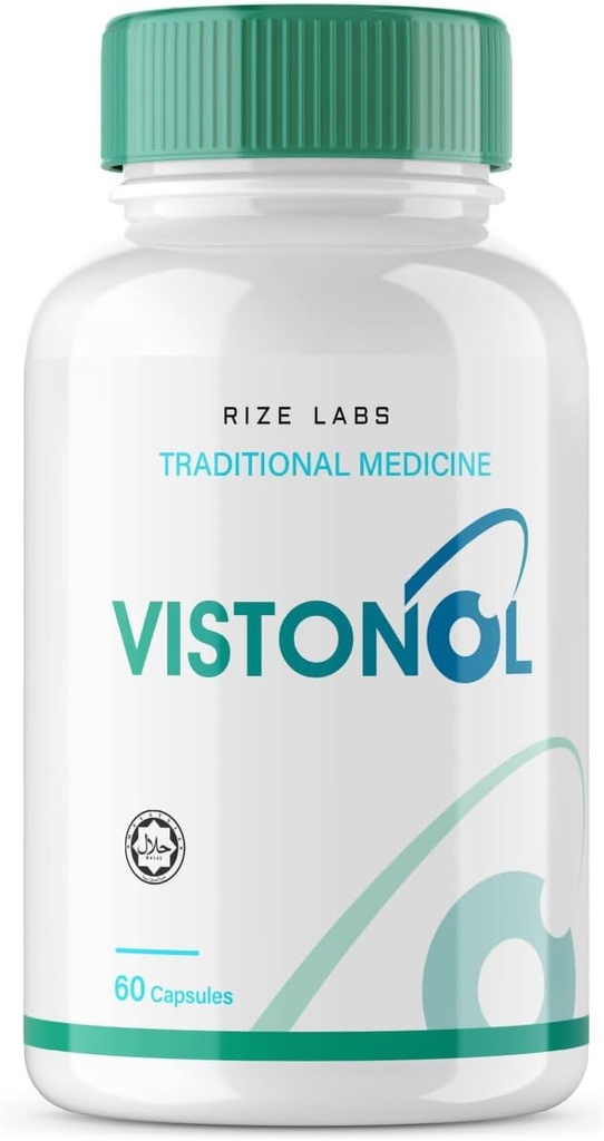 rizes 实验室 Vistonol Vistonol Vision Supplements, " 快速改善视觉健康和增强关注能力、支持健康眼功能的全自然盖 " (60个 Capsules)
