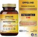 Astaxanthin 12 mg = = 60 Softgels = 支持联合、心脏、皮肤和肌肉健康
