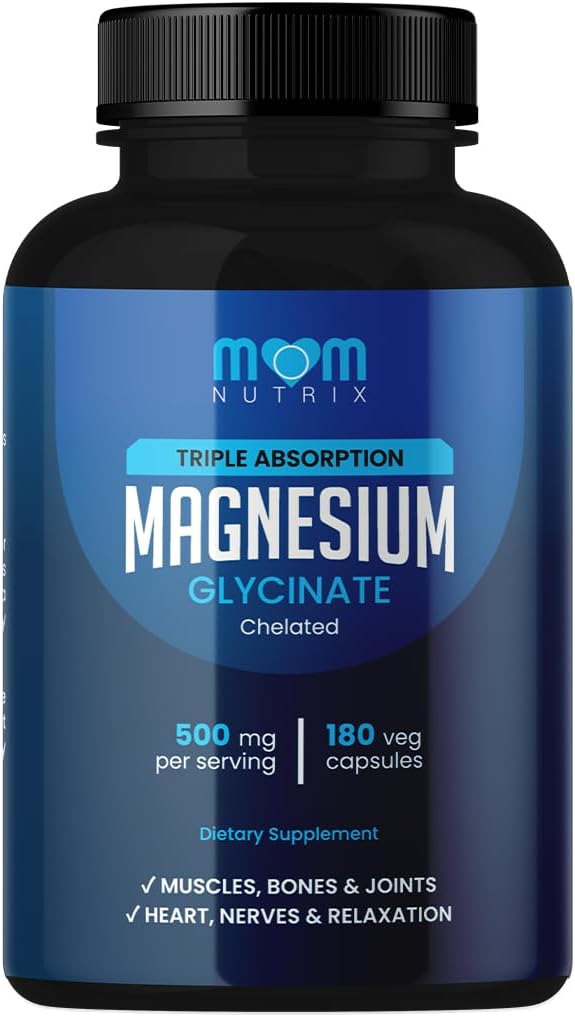甘油镁 -- -- 500 mg Chelated Triple吸附镁 -- -- 心脏、骨骼、联合支持 -- -- 冷静和放松 -- -- 180 capsules