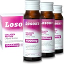 Losoki 液态烯丙酸盐饮料 - 10000mg 水解海洋烯丙酸盐,配有维生素C,Premium Blend, 推广健康毛皮螺丝骨,(1盒,10瓶)