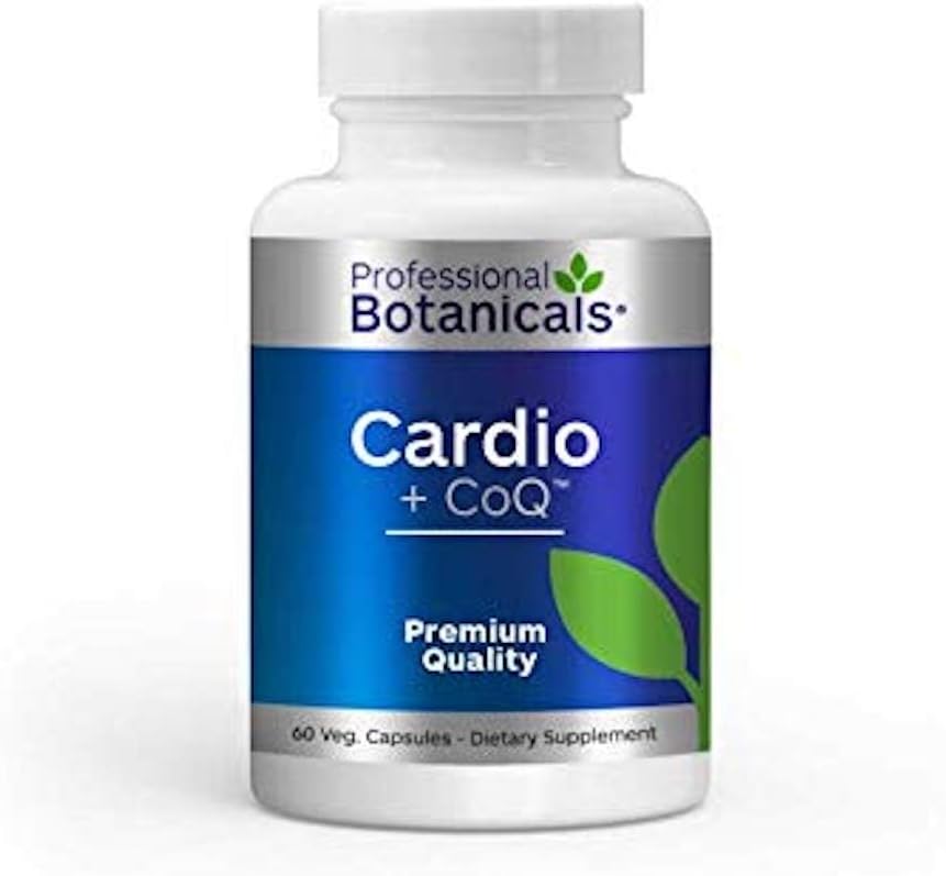 专业植物学 Cardio-CoQ CoQ10 - Vegan 公式化Coenzyme Q10 配Hawthorne Berry Valerian Root和 Cayenne Pepper - 60素食胶囊