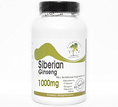 西伯利亚 Ginseng 1000 mg ~ 100 Capsules - 无附加物 ~ 自然补充品