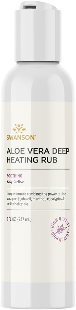 Swanson Aloe Vera Deep Heating Rub 8 f Ounce (237毫升) Gel (英语).