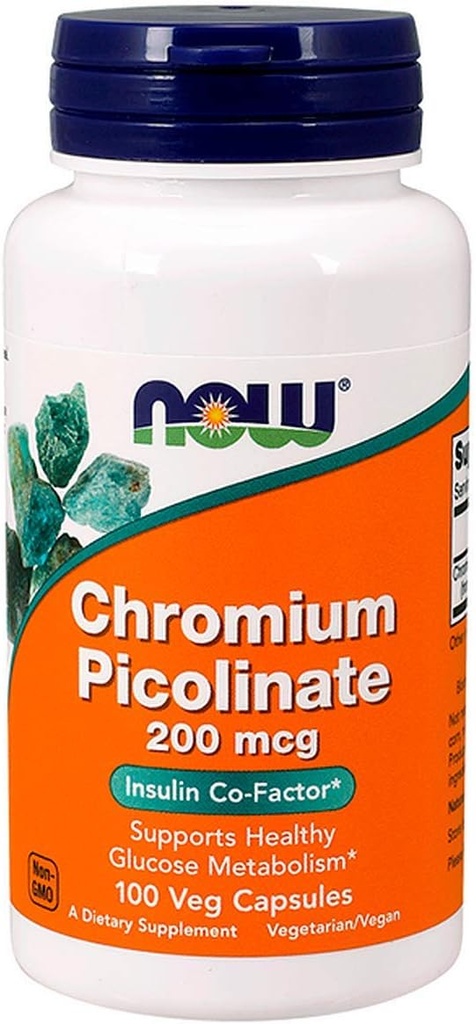 Now Piclinate 铬 200mcg, 100 Capsules (Pack of 2)