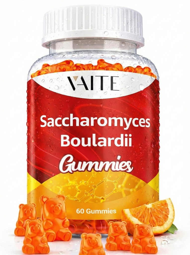Saccharomyces Boulardii Probiocts 500mg - 古特健康补充剂和Candida支持、妇女和男子的Probiocit、消化和免疫支持,补充、非GMO、Gluten Free、60 Vegan Gummys
