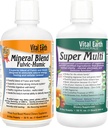关键地球矿物解毒与健康支持 — Fulvic Humic矿物混合型70+ Trace Minerals + 超多倍体,液态多维坦,MTHFR支持,32 Oz Ea