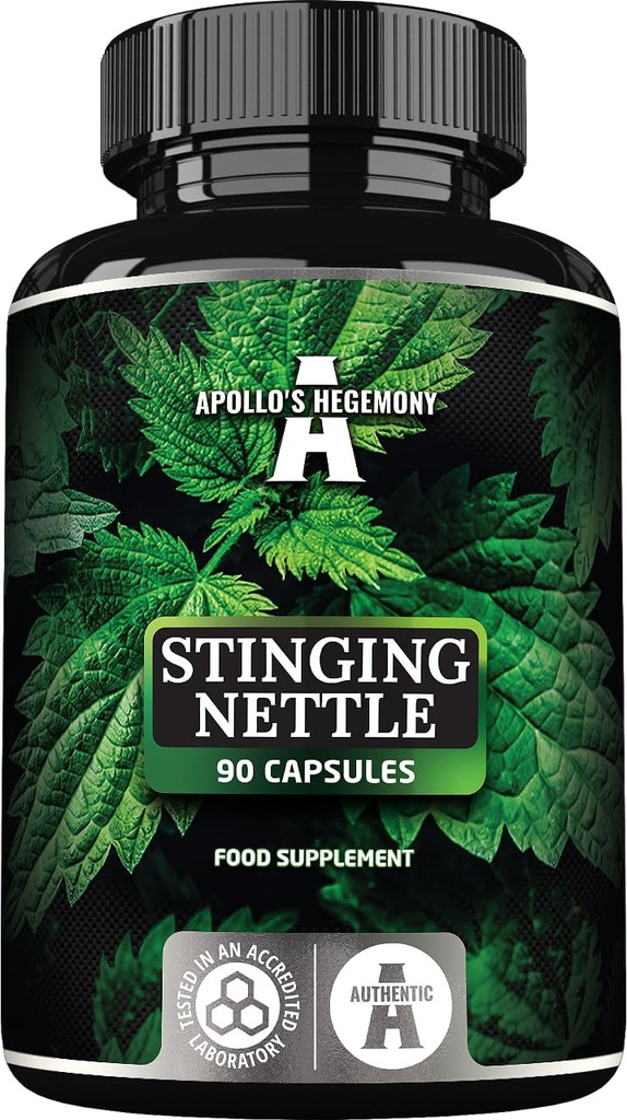 APOLLO的HEGEMONY Sting Nettle 500 mg - 高强度提取 DER 4:1,90 Vegan Capsules,3个月供应,草药补充支持心血管健康