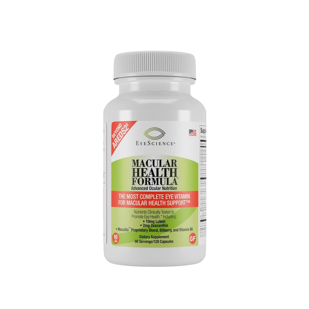 《AREDS2外眼科学母体健康方案》,高级维生素 -- -- 包括Lutein、Zeaxanthin、Bilberry和维生素C、D、E和B6(60天供应)