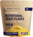 Berg Premium 营养性酵母花(Yeast Flakes)医生 - 美味的无营养性酵母花(Nonformed Professional Yeast) 天然维生素 - 8oz