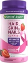 (原始内容存档于2018-07-21). Nature's Bounty Optimal Solutions Advanced Hair, Skin, Nails, 2X Biotin, 80 草莓果酱, 40 总服务