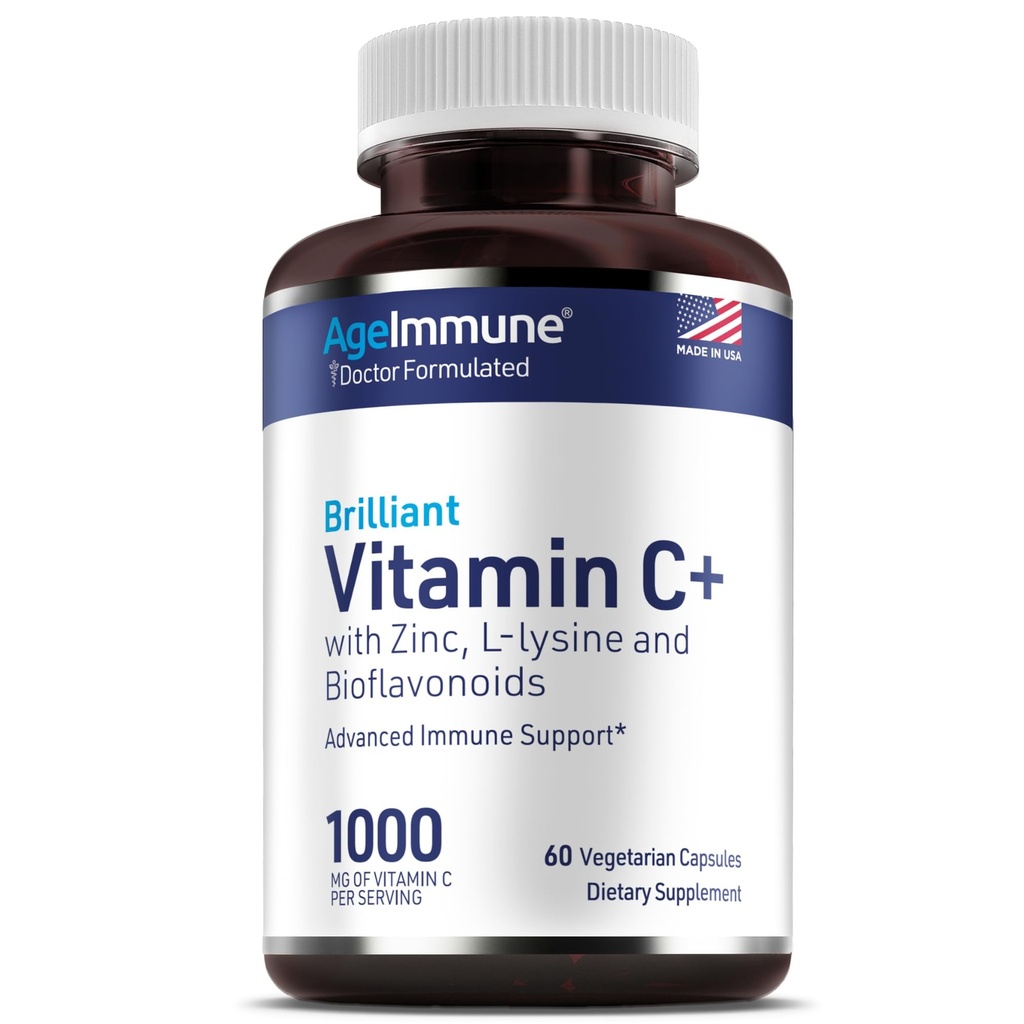 维生素C 1000mg 复合物,含L-Lysine 500mg,锌 12mg, Bioflavonoids 300mg. 博士为健康免疫系统支持设计了镁蒸馏自由补充剂。 (1)