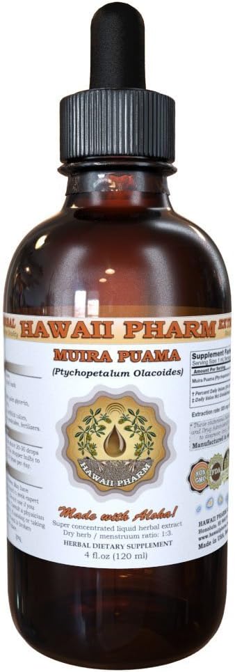 夏威夷Pharm Muira Puama (Ptycopetalum Olacoides) 液体提取 4 oz