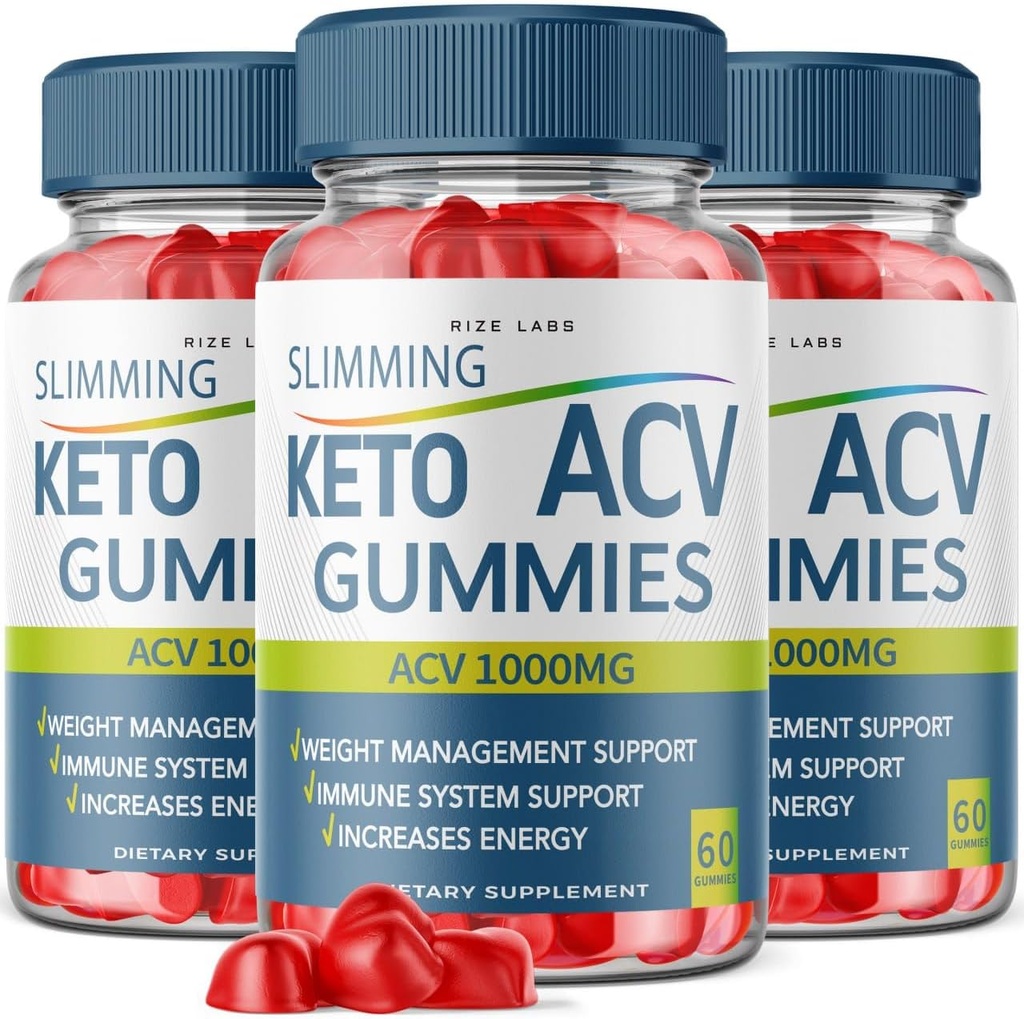 rize 实验室 - Slimming Keto ACV Gummys for Advanced Wight Loss, Slimming Keto Gummys with Apple Cider Vinegar, 补充帮助减少贝利胖子(180古米)