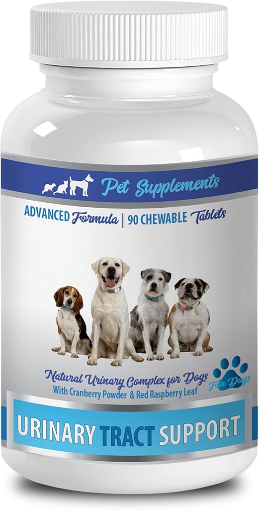Dog Urinary chew - Dog Urinary Tract Support - Natural Cranberry Solution - Bladder Health - Vet Recommended - Cranberry Pills for Dogs - 1 Bottle (90 Treats)