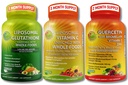 Suppments STUDIO 高吸附性抗氧化剂和免疫支持包 – Liposomal Vitamin C 1500mg + Glutathione 500mg + Q素与溴,锌和全食品混合剂 – Vegan,非 GMO 胶囊