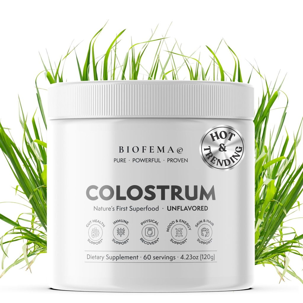 BIOFEMA Bovine Colostrum 补编 - 自然超食品 - 首个乳粉魔法促进口感健康,免疫支持,身体康复,皮肤,毛发和钉子健康