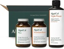 ALGAECAL 欢迎 Kit - Bone Builder Pack,植物基钙补充剂 & Strontium, Bone Health + EPA & DHA Omega 3 鱼油,支持大脑,心脏,皮肤和骨头,美国制造